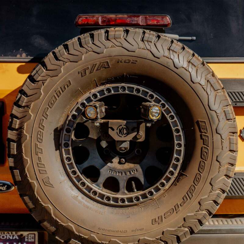 KC HiLiTES 2018+ Jeep Wrangler JL / 2021+ Ford Bronco Raptor Spare Tire Carrier Light Mount KC HiLiTES 2018+ Jeep Wrangler JL / 2021+ Ford Bronco Raptor Spare Tire Carrier Light Mount