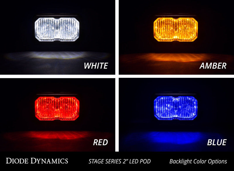 Diode Dynamics Stage Series 2in LED Pod Pro - White Combo Flush RBL (Pair) Diode Dynamics Stage Series 2in LED Pod Pro - White Combo Flush RBL (Pair)