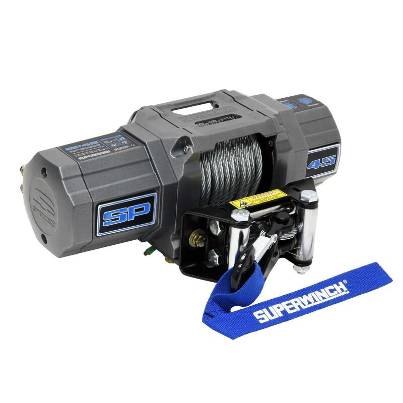 Superwinch 4500 LBS 12V DC 15/64in x 40ft Steel Rope Roller Fairlead SP 45 Winch Superwinch 4500 LBS 12V DC 15/64in x 40ft Steel Rope Roller Fairlead SP 45 Winch