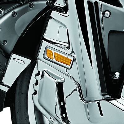 Kuryakyn L.E.D. Front Reflector Conversion Light Amber Chrome