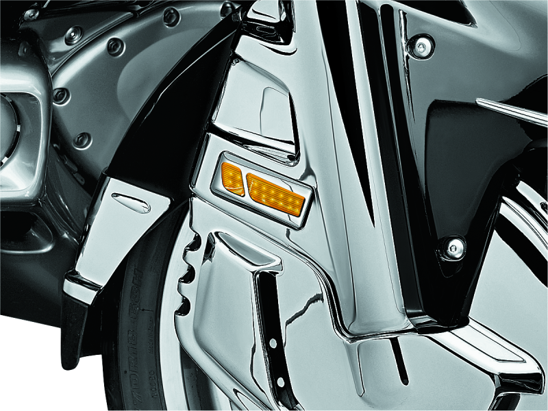 Kuryakyn L.E.D. Front Reflector Conversion Light Amber Chrome Kuryakyn L.E.D. Front Reflector Conversion Light Amber Chrome