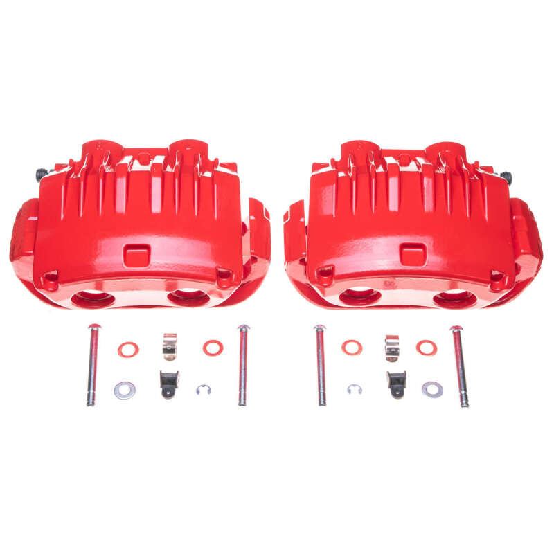 Power Stop 94-98 Ford Mustang Front Red Calipers w/Brackets - Pair Power Stop 94-98 Ford Mustang Front Red Calipers w/Brackets - Pair