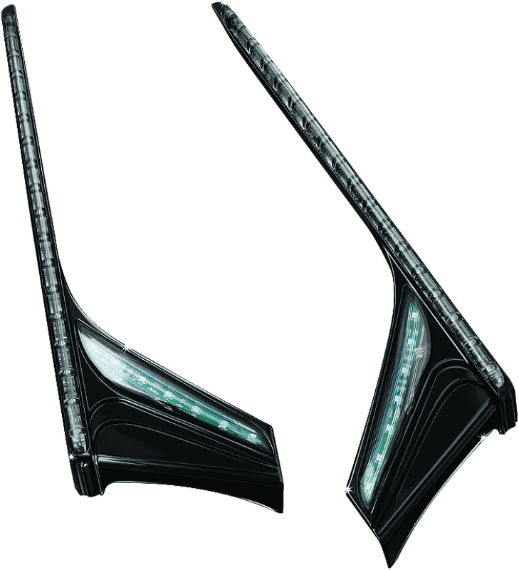 Kuryakyn L.E.D. Vertical Rear Light Strips 12-17 GL1800 Gloss Black Smoke Lens Kuryakyn L.E.D. Vertical Rear Light Strips 12-17 GL1800 Gloss Black Smoke Lens