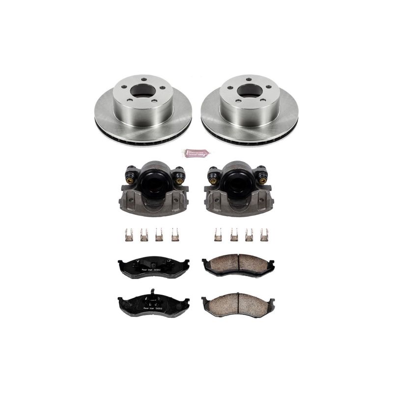 Power Stop 90-99 Jeep Cherokee Front Autospecialty Brake Kit w/Calipers Power Stop 90-99 Jeep Cherokee Front Autospecialty Brake Kit w/Calipers