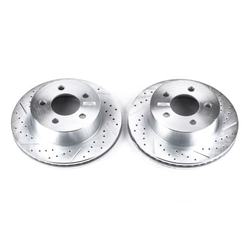 Power Stop 99-01 Jeep Cherokee Front Evolution Drilled & Slotted Rotors - Pair Power Stop 99-01 Jeep Cherokee Front Evolution Drilled & Slotted Rotors - Pair