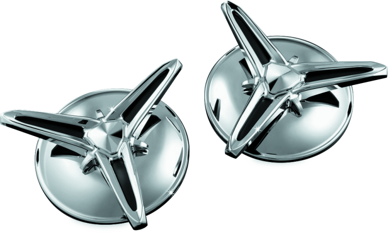 Kuryakyn Knock-Off Center Caps For Trikes Chrome Kuryakyn Knock-Off Center Caps For Trikes Chrome
