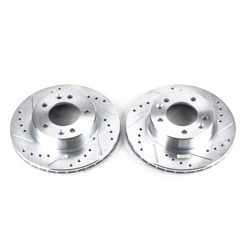Power Stop 86-91 Mazda RX-7 Front Evolution Drilled & Slotted Rotors - Pair Power Stop 86-91 Mazda RX-7 Front Evolution Drilled & Slotted Rotors - Pair