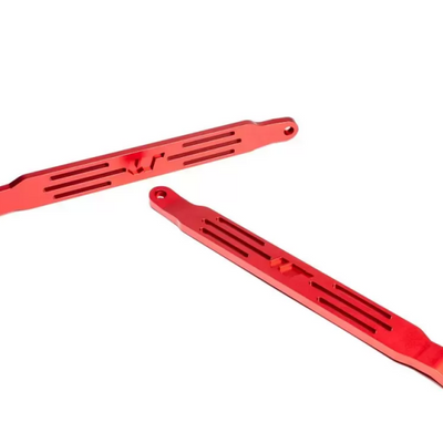 VR Performance Toyota Supra A90 A91 Cross Strut Braces Red Billet Aluminum