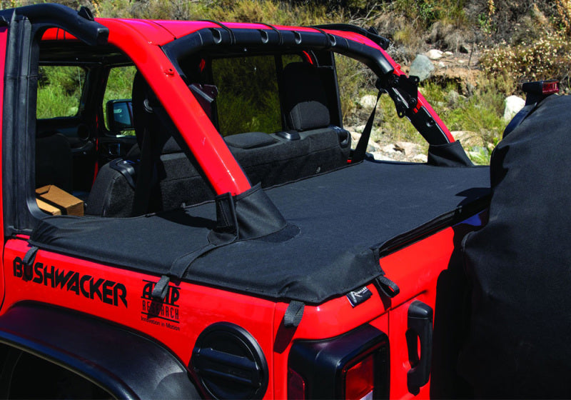 Rampage 2018-2022 Jeep Wrangler(JL) 4-Door Tonneau Cover w/ Tailgate Bar Kit - Black Diamond Rampage 2018-2022 Jeep Wrangler(JL) 4-Door Tonneau Cover w/ Tailgate Bar Kit - Black Diamond