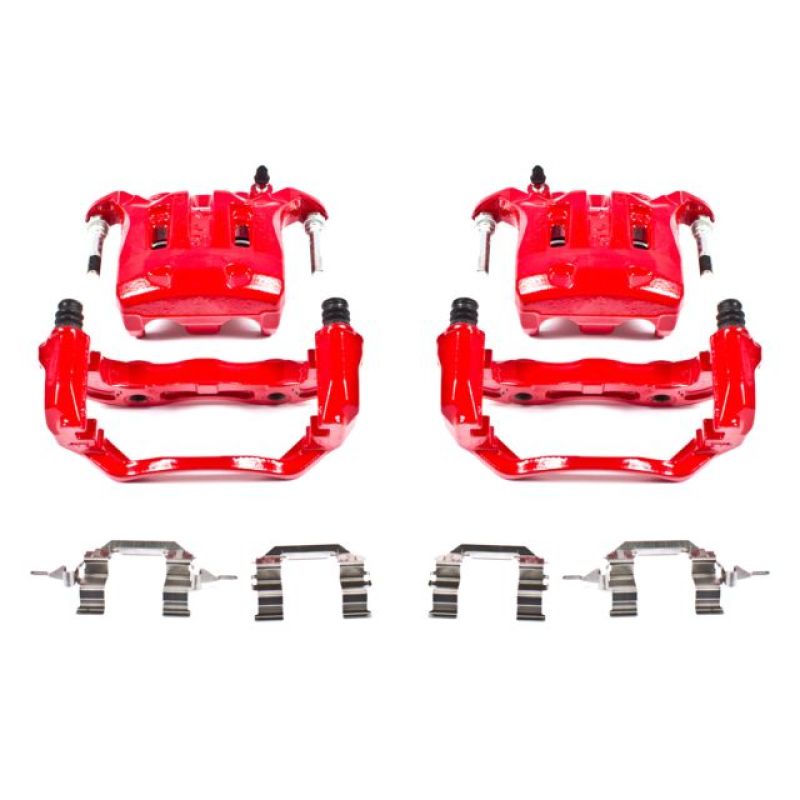 Power Stop 03-04 Infiniti M45 Front Red Calipers w/Brackets - Pair Power Stop 03-04 Infiniti M45 Front Red Calipers w/Brackets - Pair
