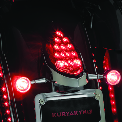 Kuryakyn Rear Turn Signal & License Plate Mount Indian Chrome