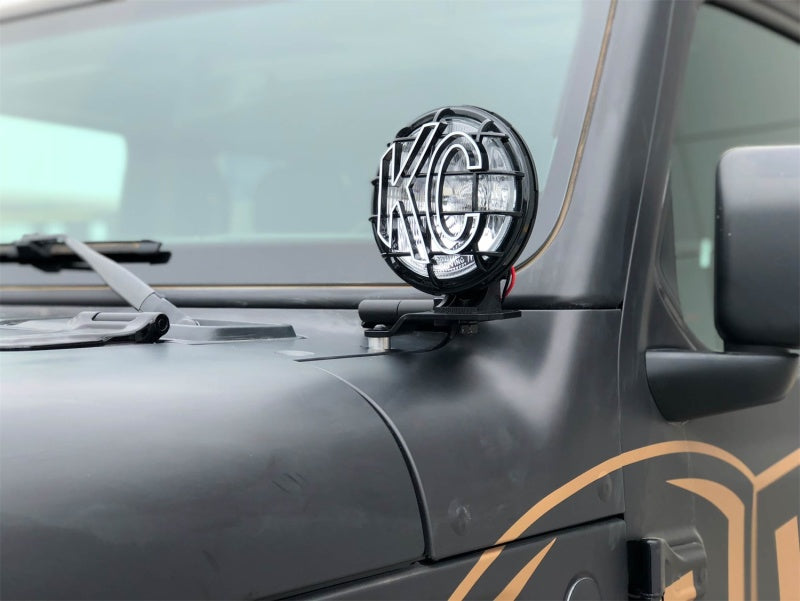 KC HiLiTES 18-23 Jeep JL/JT/4xe 6in Apollo Pro Halogen 2-Light Sys Pillar Mount (100W Spot Beam) KC HiLiTES 18-23 Jeep JL/JT/4xe 6in Apollo Pro Halogen 2-Light Sys Pillar Mount (100W Spot Beam)