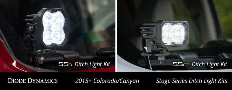 Diode Dynamics 15-21 Colorado/Canyon SS3 LED Ditch Light Kit - Yellow Pro Combo Diode Dynamics 15-21 Colorado/Canyon SS3 LED Ditch Light Kit - Yellow Pro Combo