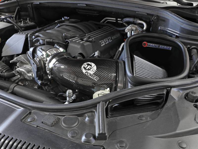 aFe 12-21 Jeep Grand Cherokee 6.4L Track Series Carbon Fiber Cold Air Intake w/Pro Dry S Filter aFe 12-21 Jeep Grand Cherokee 6.4L Track Series Carbon Fiber Cold Air Intake w/Pro Dry S Filter