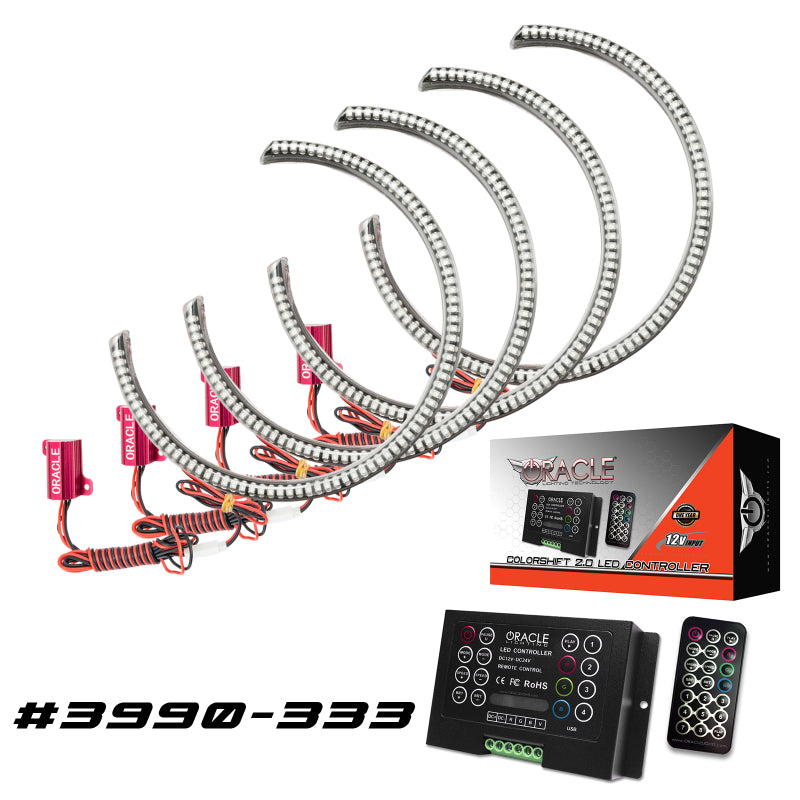 Oracle Dodge Challenger 15-21 LED Waterproof Halo Kit - ColorSHIFT w/ 2.0 Controller Oracle Dodge Challenger 15-21 LED Waterproof Halo Kit - ColorSHIFT w/ 2.0 Controller