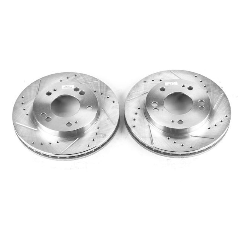 Power Stop 95-05 Chrysler Sebring Front Evolution Drilled & Slotted Rotors - Pair Power Stop 95-05 Chrysler Sebring Front Evolution Drilled & Slotted Rotors - Pair