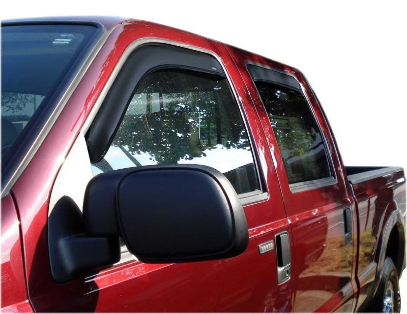 AVS 99-16 Ford F-250 Supercrew Ventvisor In-Channel Front & Rear Window Deflectors 4pc - Smoke AVS 99-16 Ford F-250 Supercrew Ventvisor In-Channel Front & Rear Window Deflectors 4pc - Smoke