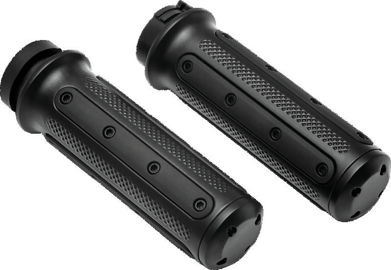 Kuryakyn Heavy Industry Grips Dual Cable Black Kuryakyn Heavy Industry Grips Dual Cable Black