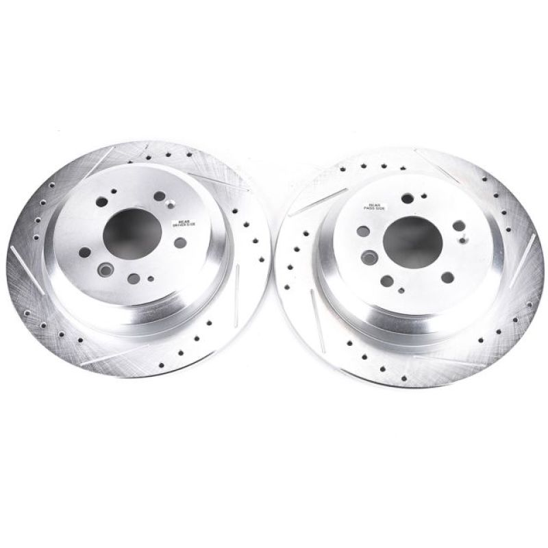 Power Stop 16-19 Honda Pilot Rear Evolution Drilled & Slotted Rotors - Pair Power Stop 16-19 Honda Pilot Rear Evolution Drilled & Slotted Rotors - Pair