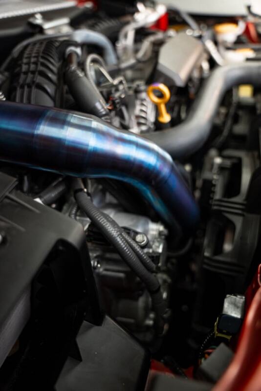 Torque Solution 2022+ Subaru WRX / 19-23 Subaru Ascent Titanium Top Mount Charge Pipe - Brushed Torque Solution 2022+ Subaru WRX / 19-23 Subaru Ascent Titanium Top Mount Charge Pipe - Brushed