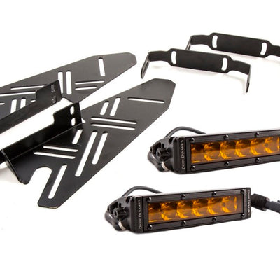 Diode Dynamics 17-19 Ford Raptor SS Fog Kit SS 6.0 In - Amber Driving