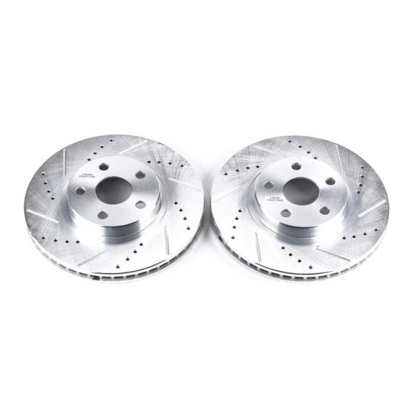 Power Stop 03-08 Pontiac Vibe Front Evolution Drilled & Slotted Rotors - Pair Power Stop 03-08 Pontiac Vibe Front Evolution Drilled & Slotted Rotors - Pair