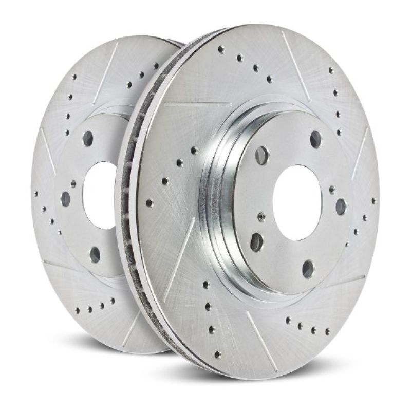 Power Stop 12-18 Tesla Model S Front Evolution Drilled & Slotted Rotors - Pair Power Stop 12-18 Tesla Model S Front Evolution Drilled & Slotted Rotors - Pair