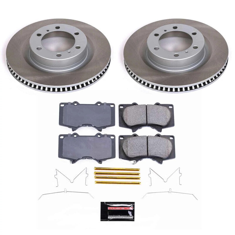 Power Stop 10-23 Toyota 4Runner Front Semi-Coated Rotor Kit Power Stop 10-23 Toyota 4Runner Front Semi-Coated Rotor Kit