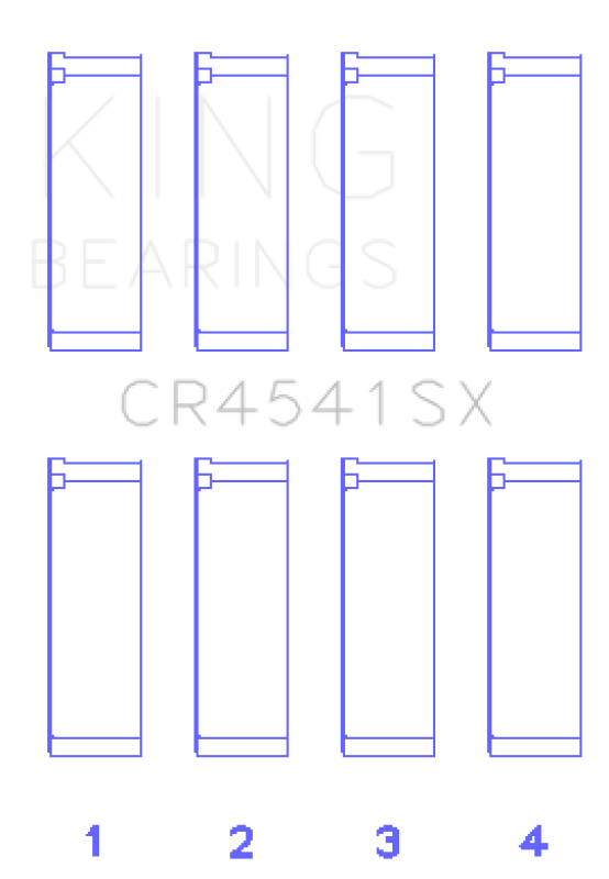 King Engine Bearings Honda F23A/F23Z/K20A3/16V (Size +0.25mm) Connecting Rod Bearing Set King Engine Bearings Honda F23A/F23Z/K20A3/16V (Size +0.25mm) Connecting Rod Bearing Set