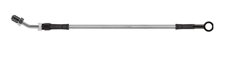 Goodridge 58in Universal Clutch Line w/Blk Zinc Fittings & Clear Hose - Straight Banjo w/AN3 Fitting Goodridge 58in Universal Clutch Line w/Blk Zinc Fittings & Clear Hose - Straight Banjo w/AN3 Fitting