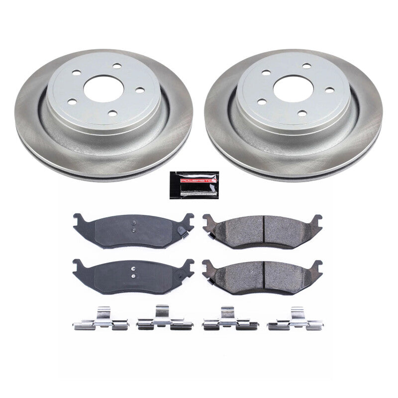 Power Stop 19-22 Ram 1500 Classic Rear Semi-Coated Rotor Kit Power Stop 19-22 Ram 1500 Classic Rear Semi-Coated Rotor Kit