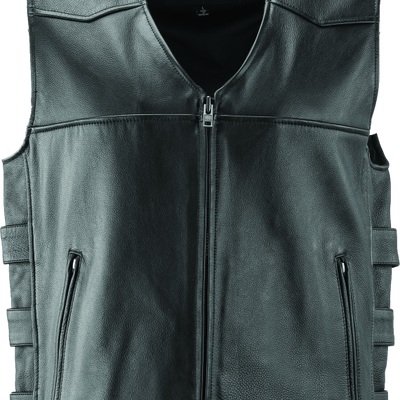 Kuryakyn Leather By River Road Plains Leather Vest Black - 2XL