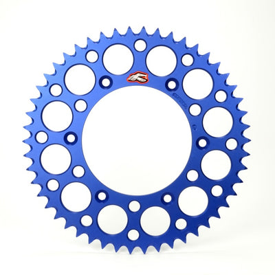 Renthal 2017/20-23 Husqvarna FE 250/ 350/ 450 Rear Grooved Sprocket - Blue 520-52P Teeth