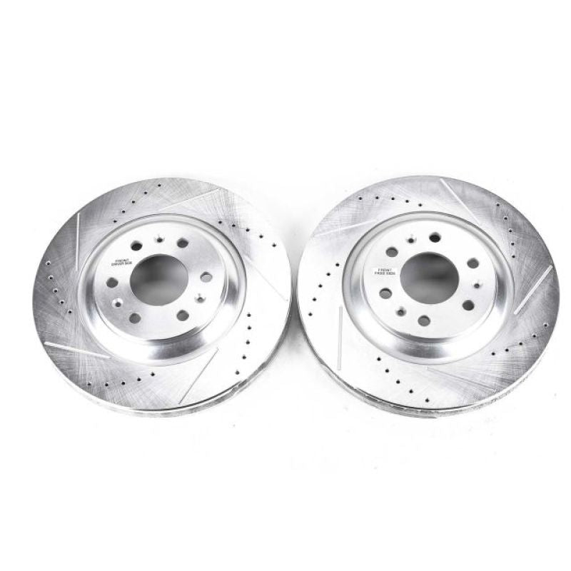 Power Stop 04-09 Cadillac SRX Front Evolution Drilled & Slotted Rotors - Pair Power Stop 04-09 Cadillac SRX Front Evolution Drilled & Slotted Rotors - Pair