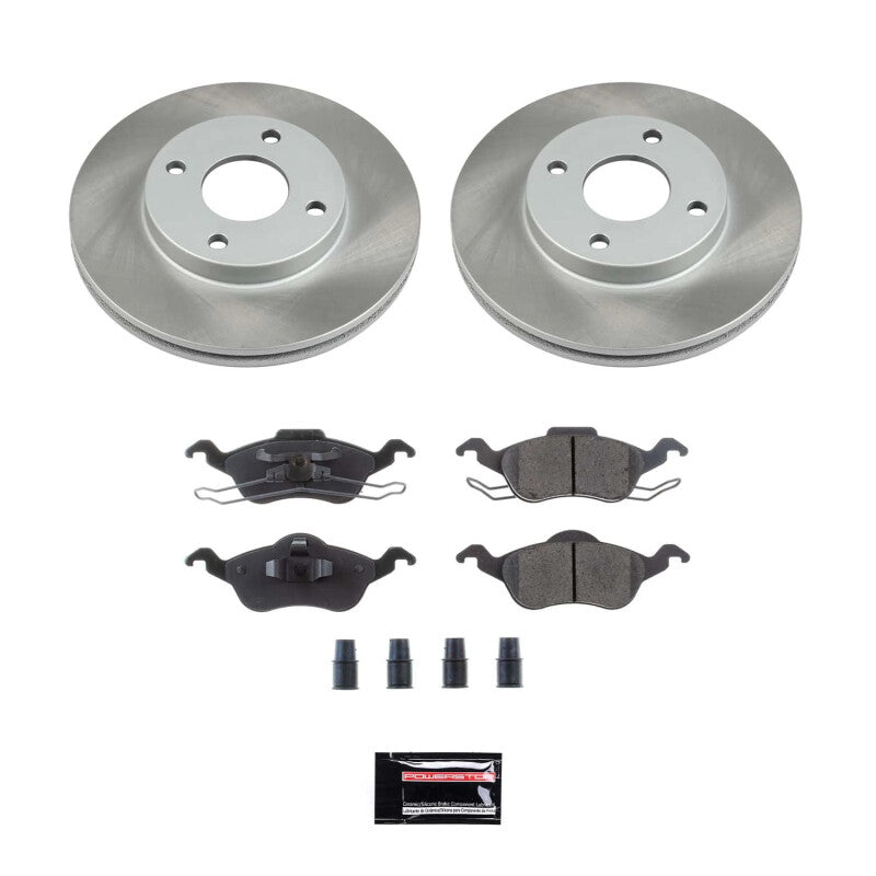 Power Stop 00-04 Ford Focus Front Semi-Coated Rotor Kit Power Stop 00-04 Ford Focus Front Semi-Coated Rotor Kit