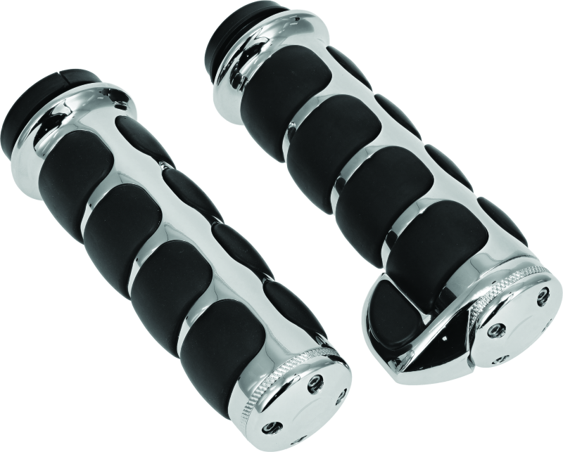 Kuryakyn Premium ISO Grips With Throttle Boss Throttle-By-Wire Chrome Kuryakyn Premium ISO Grips With Throttle Boss Throttle-By-Wire Chrome