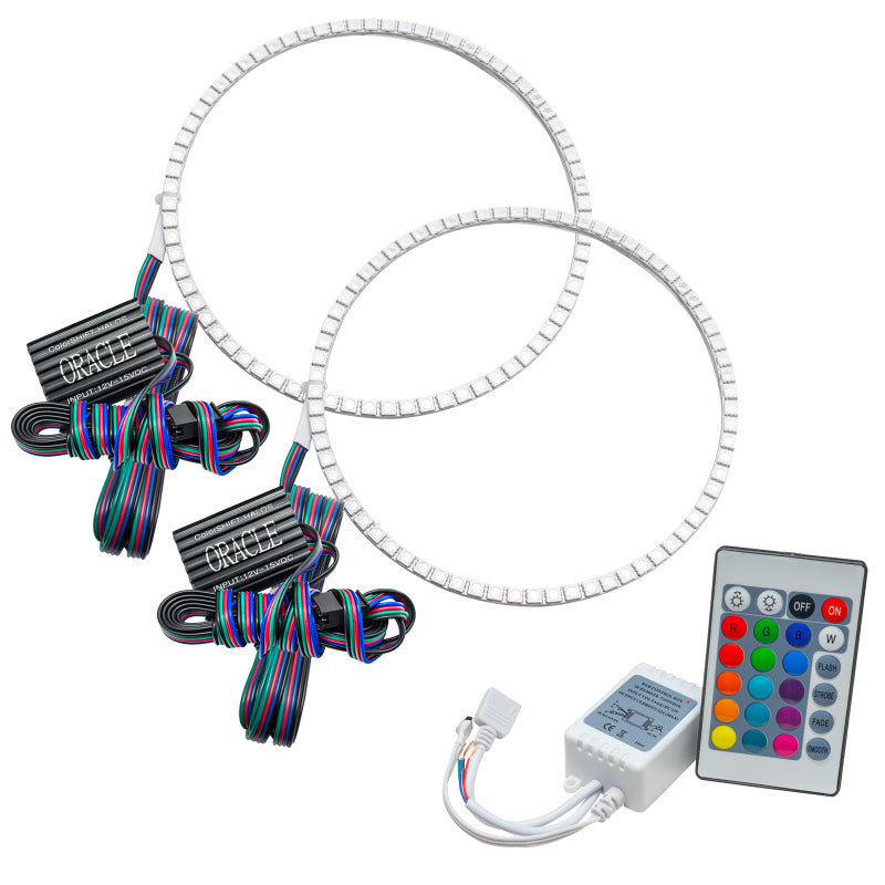 Oracle Jeep Wrangler JL/JT LED Surface Mount Headlight Halo Kit - w/ Simple Controller SEE WARRANTY Oracle Jeep Wrangler JL/JT LED Surface Mount Headlight Halo Kit - w/ Simple Controller SEE WARRANTY