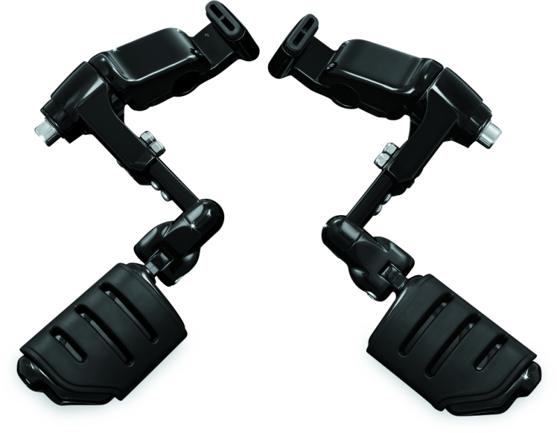 Kuryakyn Ergo III Adjustable Mount With Trident Dually ISO Pegs Gloss Black Kuryakyn Ergo III Adjustable Mount With Trident Dually ISO Pegs Gloss Black