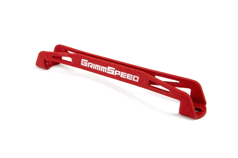 GrimmSpeed 08-18 Subaru WRX/STI Lightweight Battery Tie Down - Red GrimmSpeed 08-18 Subaru WRX/STI Lightweight Battery Tie Down - Red