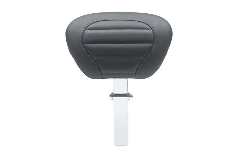 Mustang 08-21 HD Electra Glide,Rd Glide,Rd King,Str Glide Driver Backrest - Black w/ Blue Stitching Mustang 08-21 HD Electra Glide,Rd Glide,Rd King,Str Glide Driver Backrest - Black w/ Blue Stitching