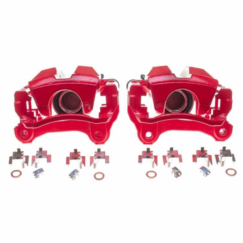 Power Stop 13-18 Lexus GS350 Rear Red Calipers w/Brackets - Pair Power Stop 13-18 Lexus GS350 Rear Red Calipers w/Brackets - Pair