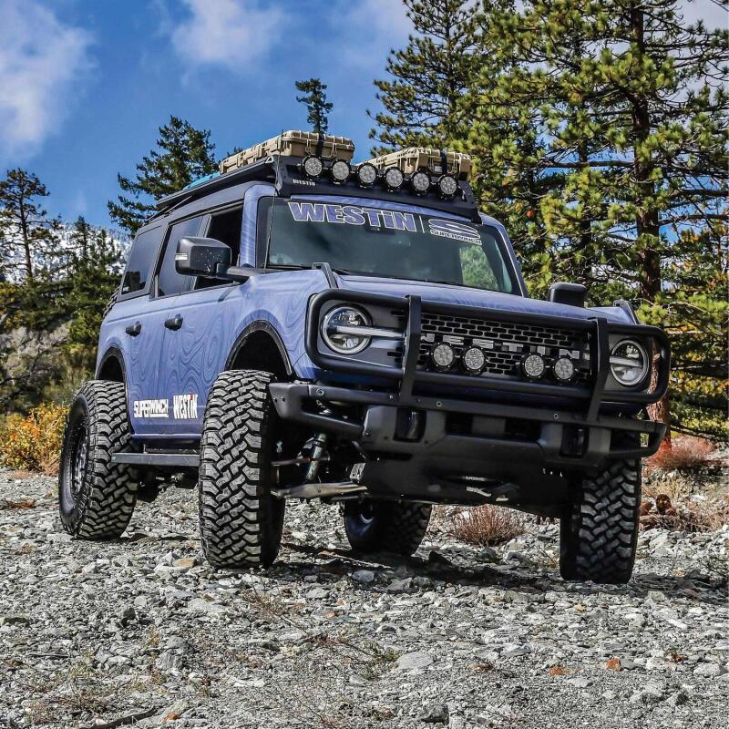 Westin 21-23 Ford Bronco (Excl. Bronco Sport)XTS Front Bumper Brush Guard for OEM Bumper - Tex Black Westin 21-23 Ford Bronco (Excl. Bronco Sport)XTS Front Bumper Brush Guard for OEM Bumper - Tex Black