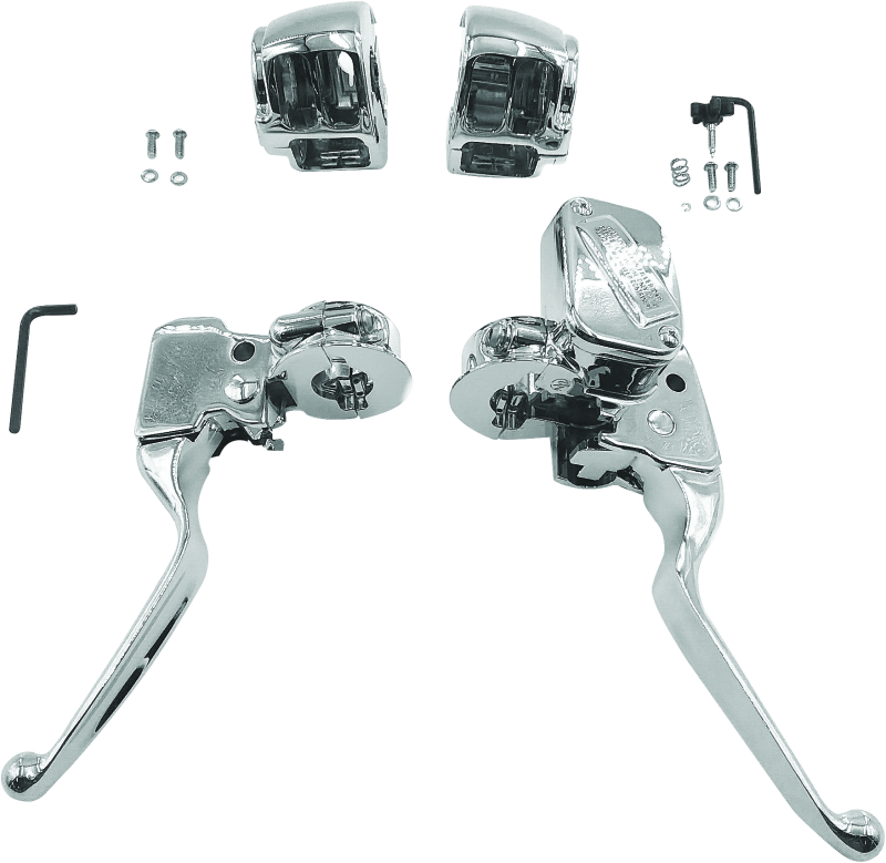 Bikers Choice 15-17 Softail Chrome Handlebar Control Kit 1/2 Inch Bore Single Disc Bikers Choice 15-17 Softail Chrome Handlebar Control Kit 1/2 Inch Bore Single Disc