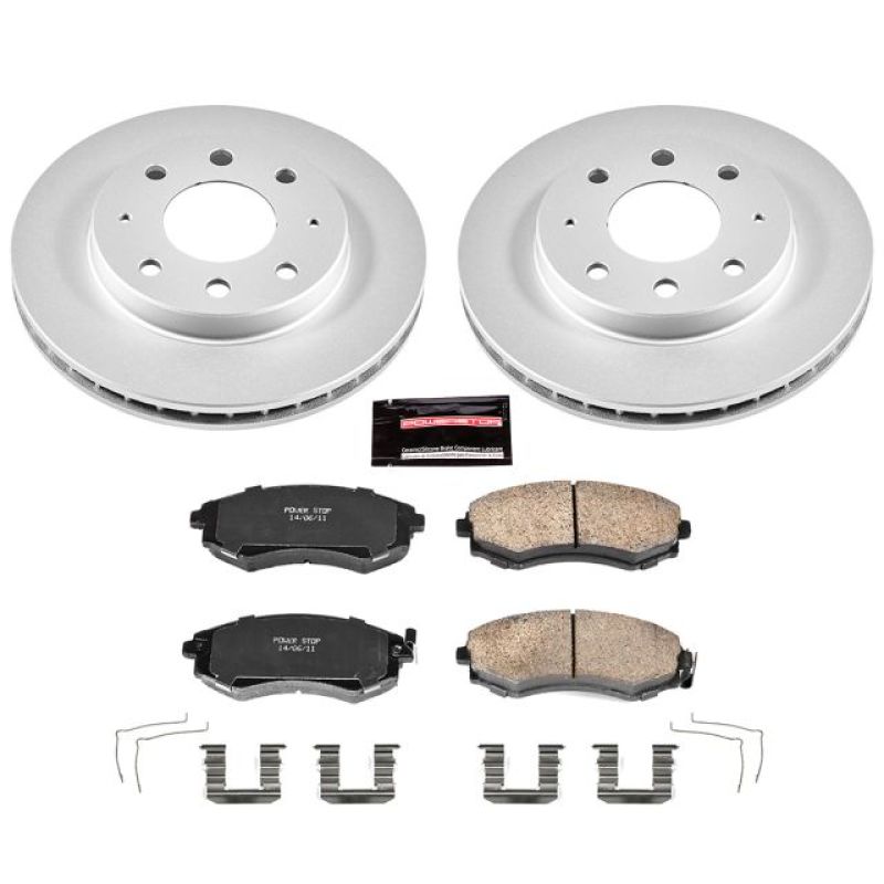 Power Stop 98-01 Hyundai Elantra Front Z17 Evolution Geomet Coated Brake Kit Power Stop 98-01 Hyundai Elantra Front Z17 Evolution Geomet Coated Brake Kit