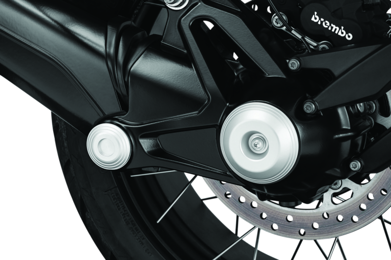 Kuryakyn Lodestar Rear Axle Sliders-BMW-Silver Kuryakyn Lodestar Rear Axle Sliders-BMW-Silver