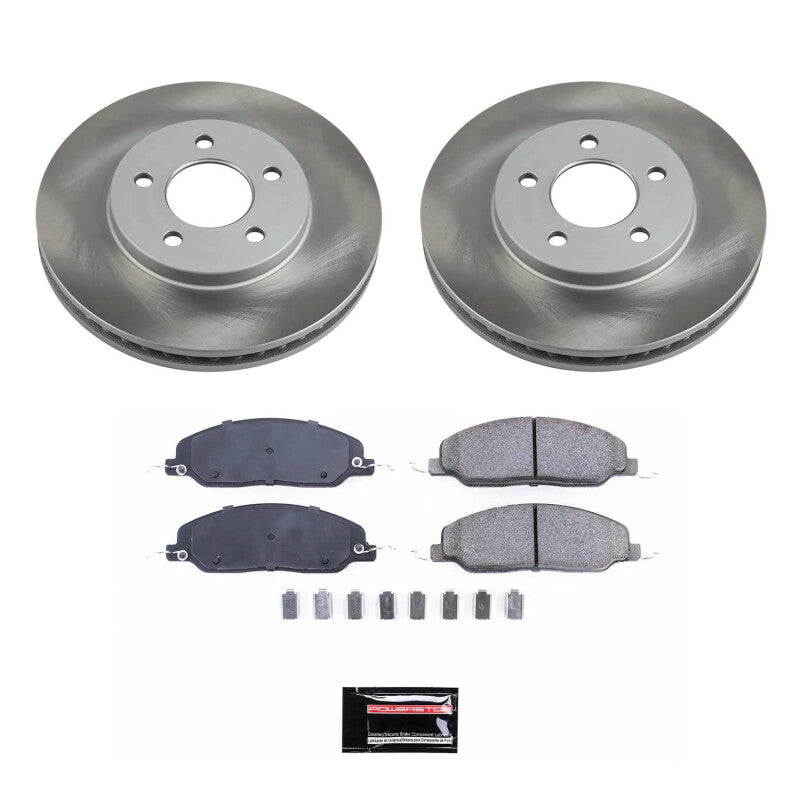 Power Stop 05-10 Ford Mustang Front Semi-Coated Rotor Kit Power Stop 05-10 Ford Mustang Front Semi-Coated Rotor Kit