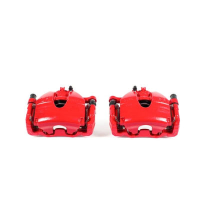 Power Stop 07-08 Infiniti G35 Front Red Calipers w/Brackets - Pair