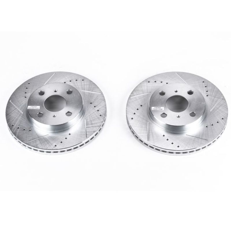 Power Stop 04-06 Scion xA Front Evolution Drilled & Slotted Rotors - Pair Power Stop 04-06 Scion xA Front Evolution Drilled & Slotted Rotors - Pair