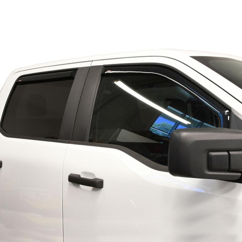 Westin 2015-2018 Ford F-150 SuperCrew Wade In-Channel Wind Deflector 4pc - Smoke Westin 2015-2018 Ford F-150 SuperCrew Wade In-Channel Wind Deflector 4pc - Smoke
