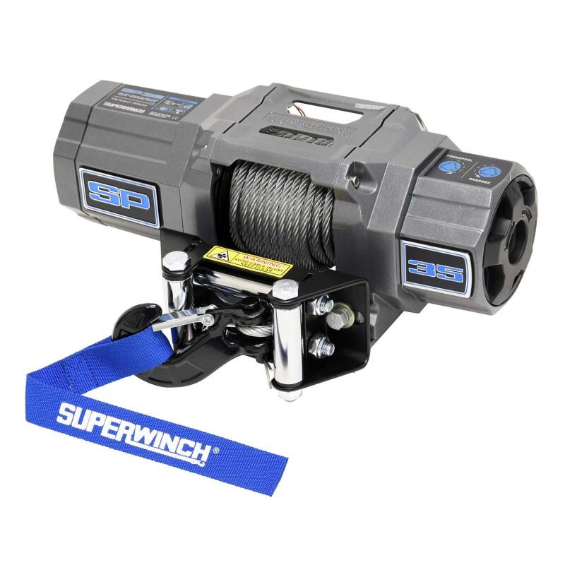Superwinch 3500 LBS 12V DC 7/32in x 40ft Steel Rope Roller Fairlead SP 35 Winch Superwinch 3500 LBS 12V DC 7/32in x 40ft Steel Rope Roller Fairlead SP 35 Winch
